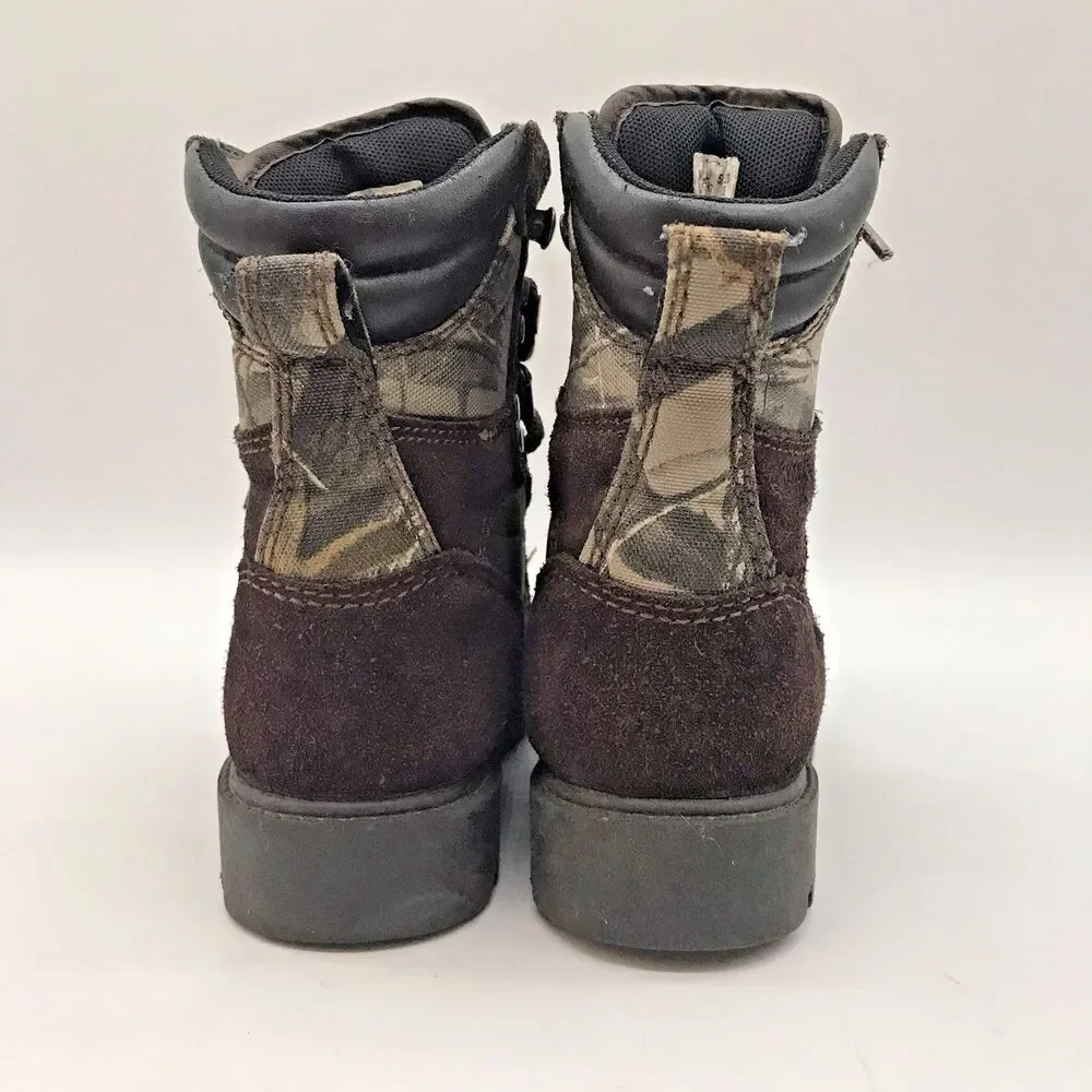 Realtree Camo Muhzell Waterproof Thinsulate Youth 12 Brown Suede Lace Up Hiking